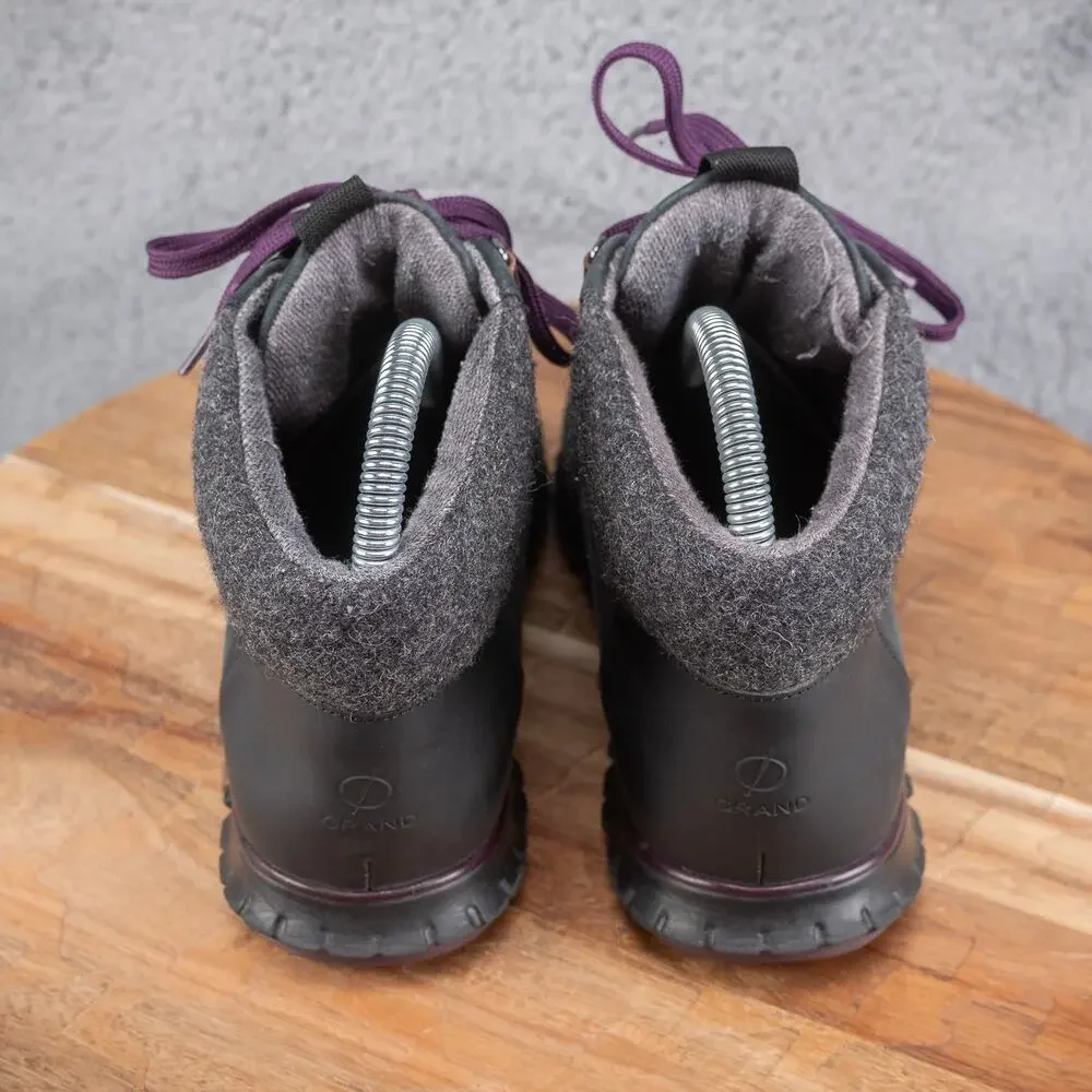 Cole Haan F16 W00157 Womens 7.5 Gray Leather Lace Up‎ Waterproof Hiking Boot